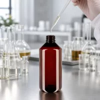 UV-schützende PET Weithalsflasche 1000ml mit geriefeltem Originalitätsverschluss für Öle