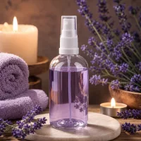 Nachfüllbare 100ml Sprühflasche ClearLine Serie weißer Pumpkopf für ätherische Öle und Hydrolate
