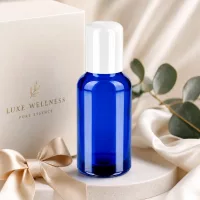Elegante blaue 30ml Roll-On Flasche mit weißem Verschluss für professionelle Kosmetikanwendung