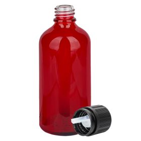 100ml Tropfflasche 1mm schwarz Originalitätsverschluss Kindersicherung Blindenwarnsymbol RedL. UT18/100