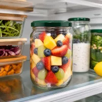 555ml UNiTWIST Rundglas BasicSeal grün für Obstsalat Trauben Erdbeeren Blaubeeren kühlschranksicher