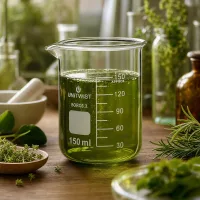 Kleines Becherglas 150ml niedrige Form UNiTwist Borosilikat für botanische Extrakte und Tinkturen