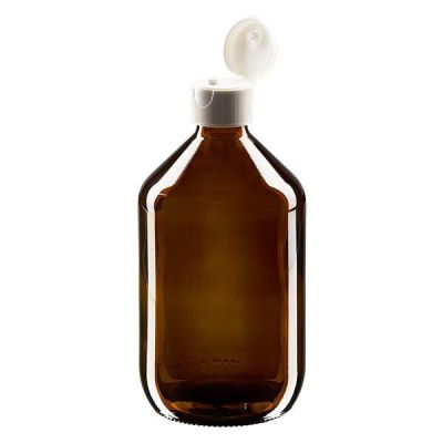 500ml Medizinflasche braun, mit Klappverschluss ApoGlas