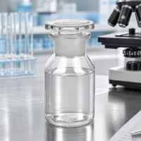 Steilbrustflasche 50ml transparent Weithals mit konischem Glasstopfen für präzise Laborarbeit