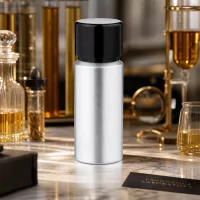 Platzsparende 20ml Aluflasche mit stilvollem Finish - ideal für Kosmetikstudios und Apotheken