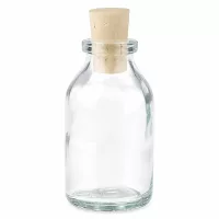Zylindrische Glasflasche 20ml mit passendem Korken 11/14mm Produktfoto