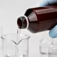 UV-Schutz PET Flasche 1000ml mit weißem OV-Verschluss für lichtempfindliche Substanzen