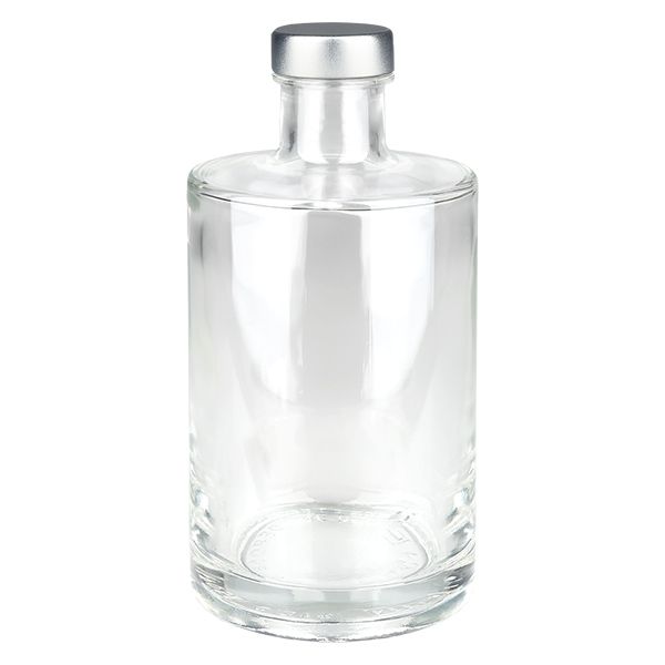 375ml Glasflasche "Sam" + Schraubverschluss silber UNiTWIST