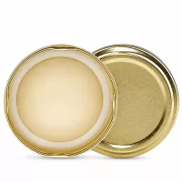 63mm BasicSeal Deckel TO63 gold Nahaufnahme Dichtungsring und Metalloberfläche