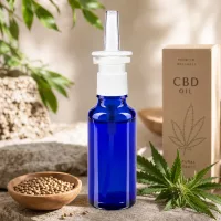 UV-schützendes blaues ApoGlas 30ml mit Nasenspraypumpe für Naturextrakte