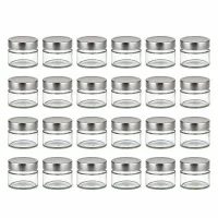 Mini Aufbewahrungsgläser 130ml rund mit Silberdeckel 24er Set UNiTWIST Glas