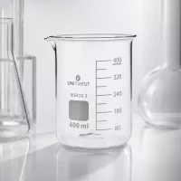 Chemielabor Becherglas 400ml UNiTWIST BORO3.3 mit zylindrischer Form und stabilem Boden