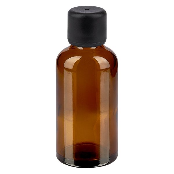 50ml Flasche 6mm Schraubverschluss schwarz Standard BrownLine UT18/50