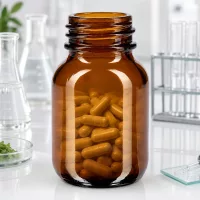 Lichtschutzflasche 50ml Braunglas mit großer Einfüllöffnung für Nahrungsergänzungsmittel