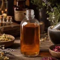 Kleine 100ml Glasflasche DIN18 Gewinde ideal für Kräuterextrakte und naturheilkundliche Öle