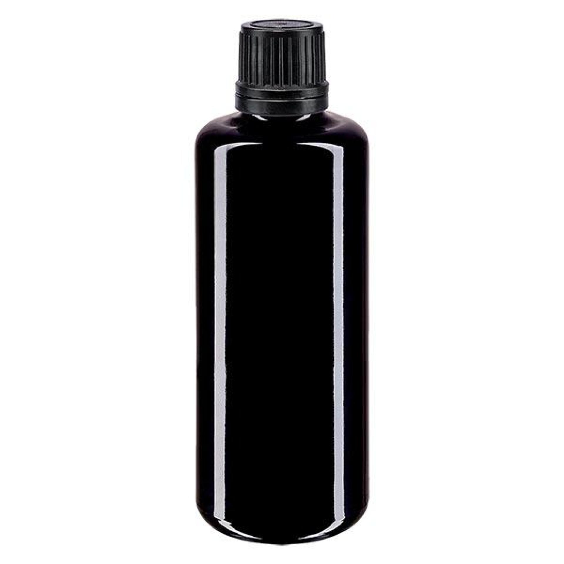 Apothekenflasche violett 50ml Schraubverschluss schwarz Giessring Originalitä...