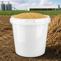 Robuster weißer Eimer 10,7L Polypropylen für landwirtschaftliche Anwendungen und Futter