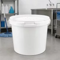 Konischer Kunststoffeimer 5,6L aus weißem PP für Haushalt Gewerbe und Gastronomie
