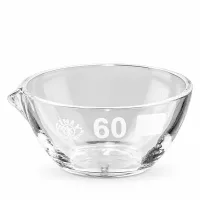 Kompakte 45ml Glasschale aus Borosilikat mit Ausguss für chemische Anwendungen