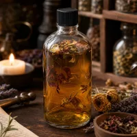 100ml ClearLine Lagerfl. UT18 für Kräutermazerate Blütenöle mit schwarzem Sicherheitsverschluss
