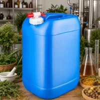 Lebensmittelechter Kunststoffkanister 25 Liter blau mit Auslaufhahn für ätherische Öle