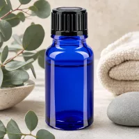 10ml ApoGlas blau UV-Schutz Flasche schwarzer Verschluss 11mm für Naturkosmetik