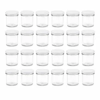 Kompakte 125ml Einmachgläser 24er Set in zylindrischer Form mit weißem Deckel