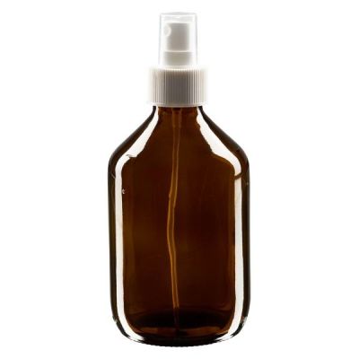 300ml Medizinflasche braun, Pumpzerstäuber weiß ApoGlas