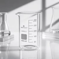 UNITWIST Becherglas 400ml Borosilikat 3.3 hohes Gefäß mit Gradeinteilung für Labormessungen