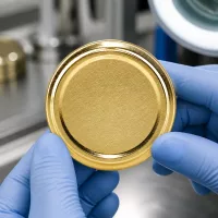 Kreisrunder TO63 Deckel 63mm gold gebürstete Oberfläche Lebensmittelverarbeitung
