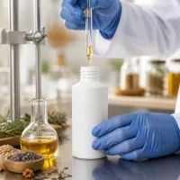 50ml HDPE Rundflasche weiß ohne Deckel zur Abfüllung von pharmazeutischen Ölen