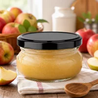 UNiTWIST Terrinenglas 120ml 24er-Set Konservieren von Apfelmus Marmelade schwarzer Schraubdeckel