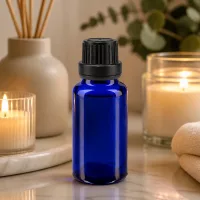 Apothekerflasche 20ml blau Glas mit Originalitätsverschluss für Kosmetik und Naturheilkunde