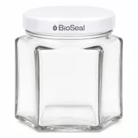 47ml Hexaglas mit BioSeal Deckel weiß UNiTWIST