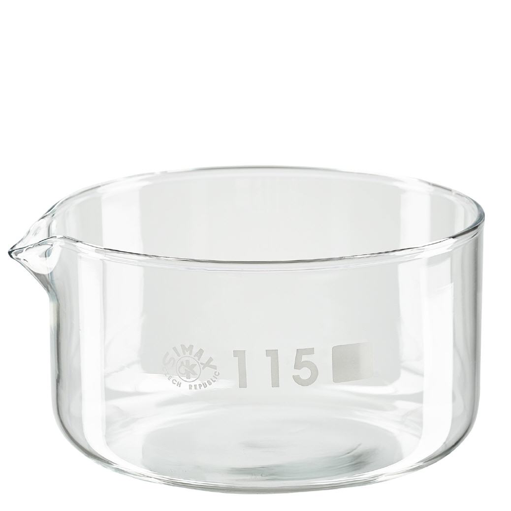 500ml Kristallisierschale mit Ausguss Borosilikat ø115mm