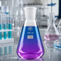 Laborglasware Erlenmeyerkolben 300ml mit Normschliff für analytische Chemie und Forschung