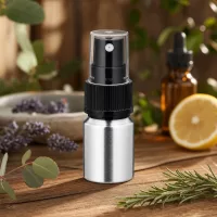 Praktische 10ml Sprayflasche aus geschliffenem Aluminium - perfekt für DIY-Parfüm und Aromatherapie