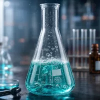 Professioneller Erlenmeyerkolben 500ml Enghals aus widerstandsfähigem Glas für Forschung