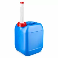 Blauer Kleinkanister 5 Liter mit beweglichem Ausgießer für präzises Befüllen ohne Verschütten
