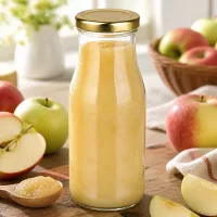 Schlanke 150ml Flasche aus klarem Glas mit Golddeckel aus dem UNiTWIST 24er-Vorratsset
