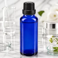 Professionelle blaue 30ml Apothekerflasche mit SV OV für Öle Tinkturen und Essenzen