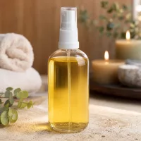 100ml Flasche ClearLine UT18 befüllt goldgelbes Pflegeöl Massageanwendung Wellness