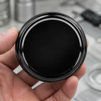 Schwarzer Konservierungsdeckel TO63 63mm UNiTWIST BasicSeal robuste Metallausführung Draufsicht