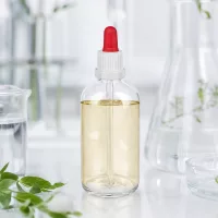 ClearLine 100ml Klarglas Pipettenflasche mit rotem Tropfaufsatz für ätherische Öle und Reagenzien