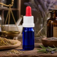 Violettglas Pipettenflasche 5ml UT18/5 mit kindersicherem Verschluss für Naturheilkunde