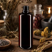 Vielseitige 50ml Miron Tropfflasche Orion aus Violettglas perfekt für Bachblüten und Globuli-Lösungen