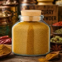 Gewürzaufbewahrung Round 100ml Glas klar mit Korken für Currypulver im Gewürzregal