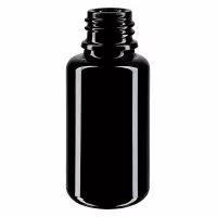 Runde Tropfflasche 20ml aus dunklem Violettglas mit klassischer Flaschenform und Gewinde