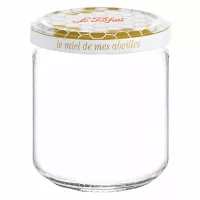 Le Parfait 212ml Vorratsglas mit Honey Schraubdeckel und Bienenwaben-Design für Honig und Lebensmittel