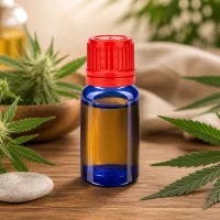 Handliche 10ml Glasflasche mit ergonomischem roten Verschluss für einfache Handhabung im Alltag